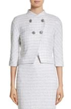 Women's St. John Collection Frosted Metallic Tweed Jacket