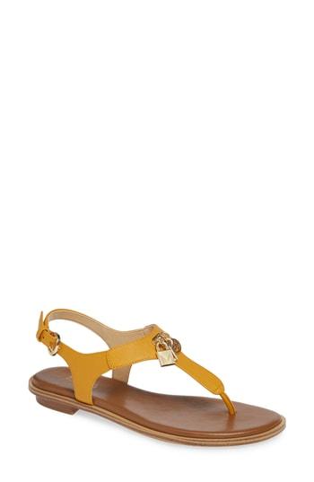 Women's Michael Michael Kors Suki T-strap Charm Sandal M - Yellow