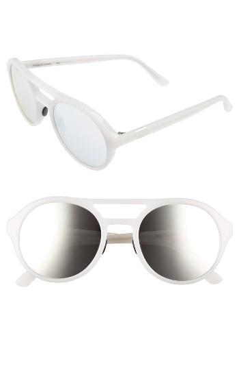Women's Westward Leaning Olympus Mons 54mm Aviator Sunglasses - Marshmallow/ X3 Silver