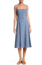 Women's Theory Kayleigh Crunch Wash Chambray Midi Dress