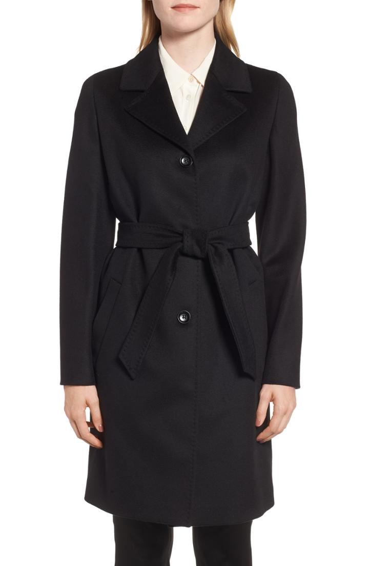 Women's Max Mara Sarzan Belted Wool Coat