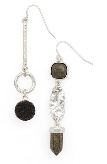 Women's Treasure & Bond Semiprecious Mismatched Linear Drop Earrings