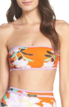 Women's Diane Von Furstenberg Print Bandeau Bikini Top, Size - Orange