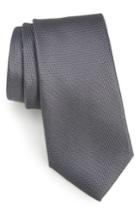 Men's Calibrate Rawson Solid Silk Tie, Size - Black