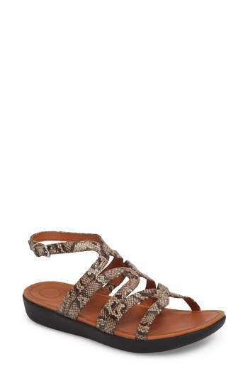 Women's Fitflop Strata Gladiator Sandal M - Beige