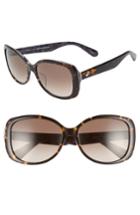 Women's Kate Spade New York Amberlyn 57mm Special Fit Square Sunglasses - Dark Havana
