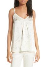 Women's Vince Floral Silk Camisole - Ivory