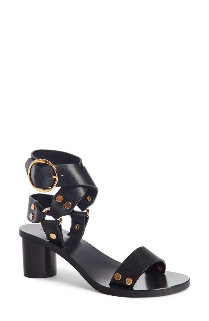 Women's Isabel Marant Jeyka Studded Moto Sandal Us / 39eu - Black