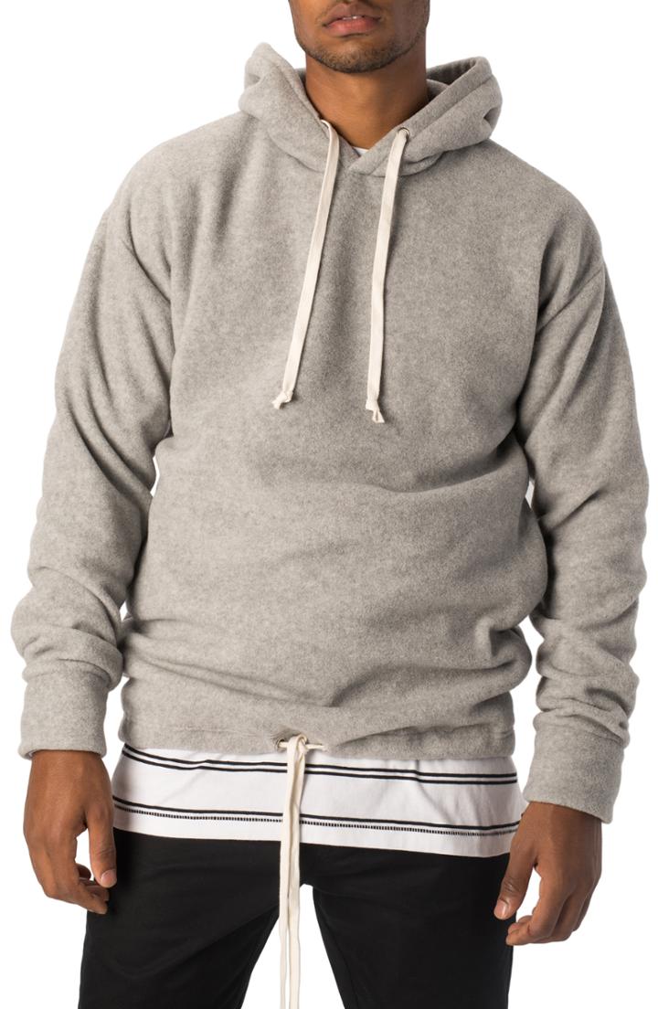Men's Zanerobe Rugger Oversize Polar Fleece Hoodie - Grey
