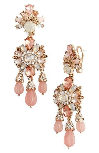 Women's Marchesa Sheer Bliss Drama Chandelier Earrings