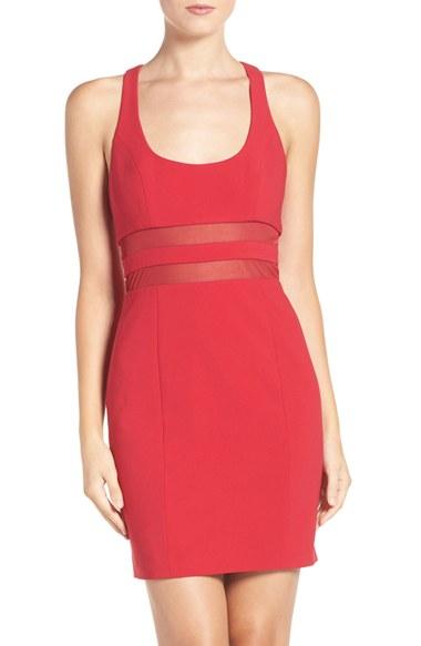 Women's Jay Godfrey Perot Mesh Waist Body-con Dress