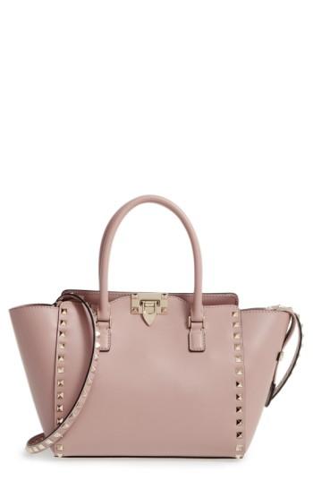 Valentino Garavani Rockstud Small Double Handle Leather Tote -