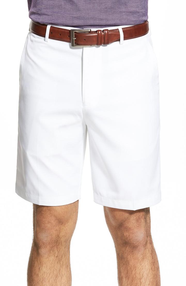 Men's Peter Millar 'salem' Flat Front Performance Shorts - White