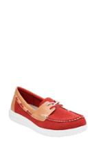 Women's Clarks Jocolin Vista Flat .5 M - Red