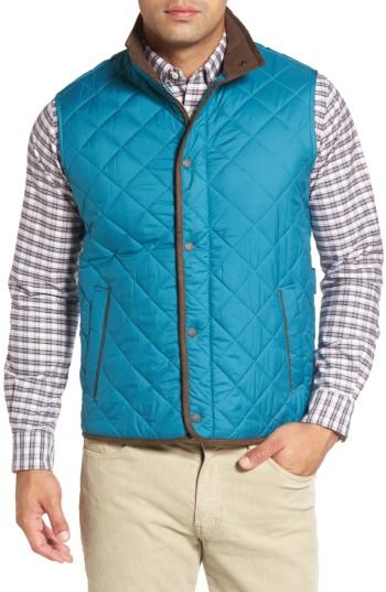 Men's Peter Millar Essex Quilted Vest - Blue
