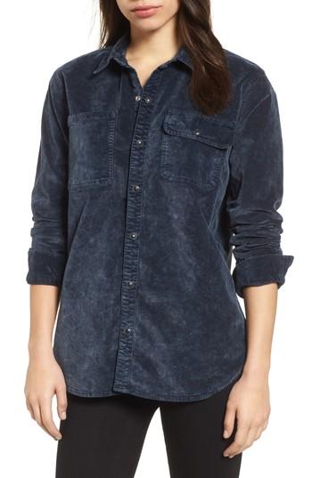 Women's Lucky Brand Boyfriend Shirt - Black