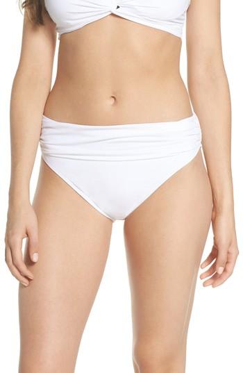 Women's Tommy Bahama 'pearl' High Waist Bikini Bottoms - White