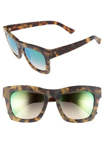 Women's Electric 'crasher' 53mm Retro Sunglasses - Nude Crystal/ Champagne