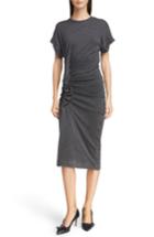 Women's Isabel Marant Etoile Jisa Gathered Wool Midi Dress Us / 34 Fr - Grey