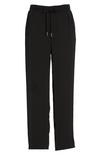 Women's Love, Fire Side Stripe Track Pants - Black