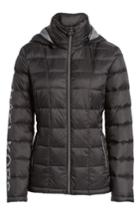 Women's Michael Michael Kors Logo Packable Down Jacket With Detachable Hood