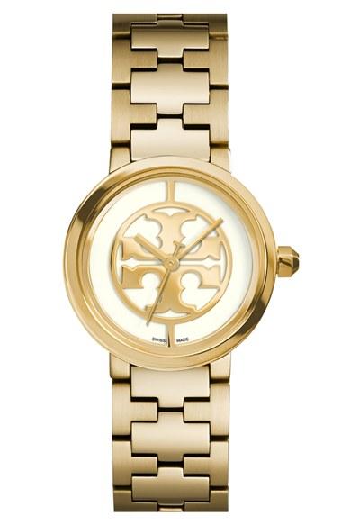 Women's Tory Burch 'reva' Logo Dial Bracelet Watch, 28mm
