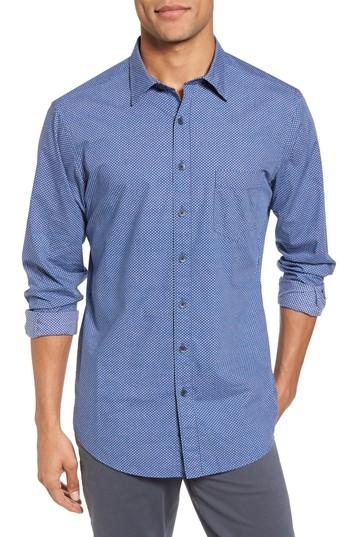 Men's Rodd & Gunn Cape Farewell Sports Fit Print Sport Shirt - Blue