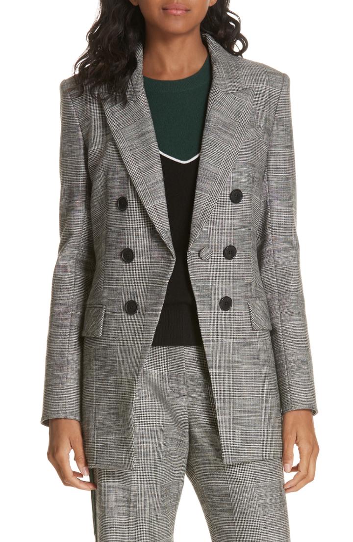 Women's Veronica Beard Fortuna Check Dickey Jacket