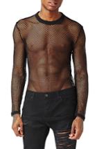 Men's Topman Aaa Collection Mesh T-shirt - Black
