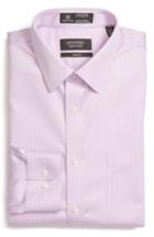 Men's Nordstrom Men's Shop Smartcare(tm) Trim Fit Stripe Dress Shirt - 32/33 - Pink