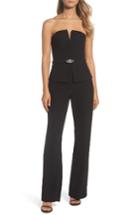 Women's Vince Camuto Strapless Peplum Jumpsuit - Black