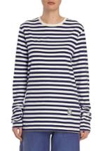 Women's Burberry Breton Stripe Cotton Tee