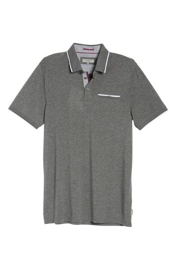 Men's Ted Baker London Derry Modern Slim Fit Polo (s) - Blue/green