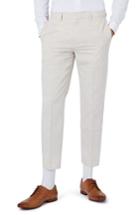 Men's Topman Skinny Fit Marled Suit Trousers X 32 - Beige
