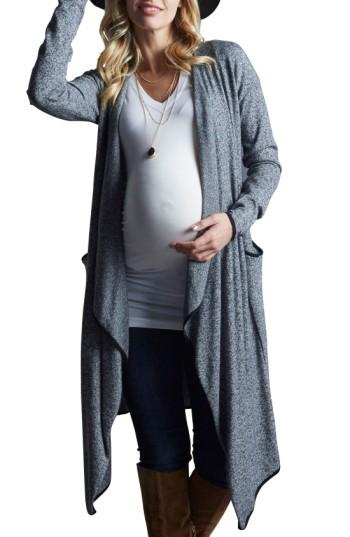 Women's Tart Maternity Kati Long Maternity Cardigan - Grey