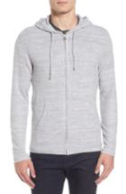 Men's Velvet By Graham & Spencer Modern Trim Zip Hoodie - Grey