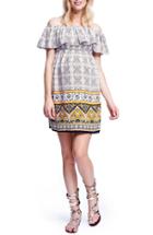Women's Maternal America Off The Shoulder Maternity Dress