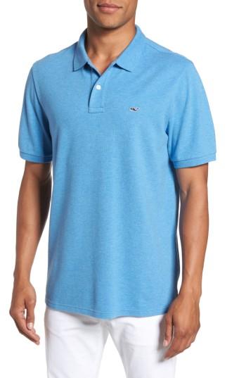 Men's Vineyard Vines Stretch Pique Polo, Size - Blue