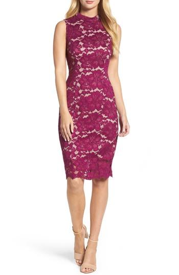 Women's Adrianna Papell Twin Flower Lace Sheath Dress