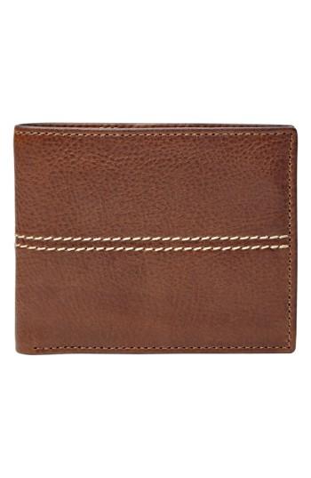 Men's Fossil 'turk' Leather Rfid Wallet -