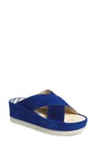 Women's Fly London Begs Platform Slide Sandal .5-7us / 37eu - Blue