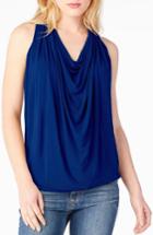 Women's Michael Stars Drape Neck Jersey Top, Size - Red