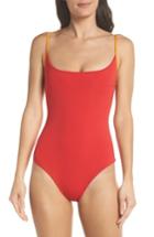 Women's Chromat Barrel One-piece Swimsuit - Red