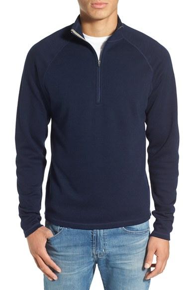Men's Ibex 'shak' Merino Wool Quarter Zip Top - Blue