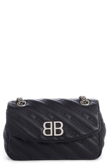Balenciaga Small Matelasse Leather Shoulder Bag - White