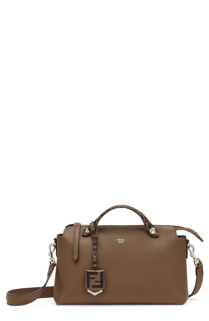 Fendi Medium By The Way Leather Shoulder Bag - Brown