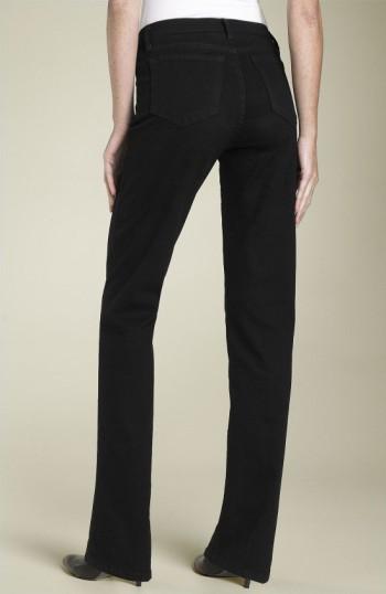 Petite Women's Nydj Stretch Straight Leg Jeans P - Black