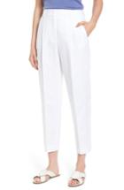 Women's Lewit Button Side Crop Linen Blend Pants - White