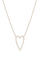 Women's Bony Levy Large Diamond Open Heart Pendant Necklace (nordstrom Exclusive)