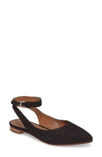 Women's Caslon Abby Ankle Strap Flat M - Black